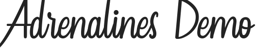 Adrenalines Demo.ttf字体下载