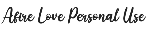 Afire Love Personal Use.otf字体下载