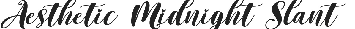 Aesthetic Midnight Slant.otf字体下载