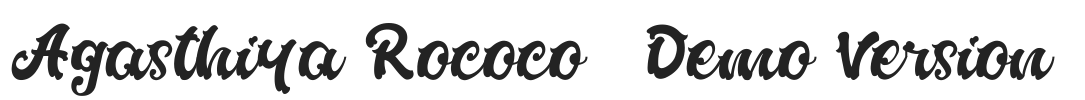 Agasthiya Rococo (Demo Version).ttf字体下载
