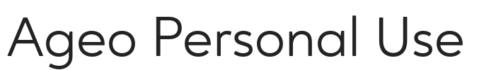 Ageo Personal Use.otf字体下载