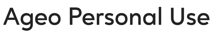 Ageo Personal Use.otf字体下载