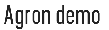 Agron demo.otf字体下载