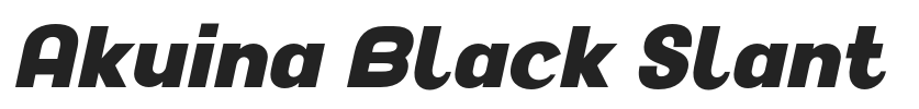 Akuina Black Slant.otf字体下载