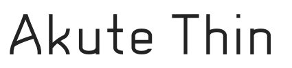 Akute Thin.otf字体下载