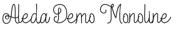 Aleda Demo Monoline.ttf字体下载