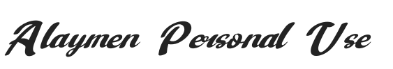 Alaymen Personal Use.otf字体下载