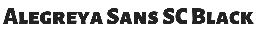 Alegreya Sans SC Black.ttf字体下载