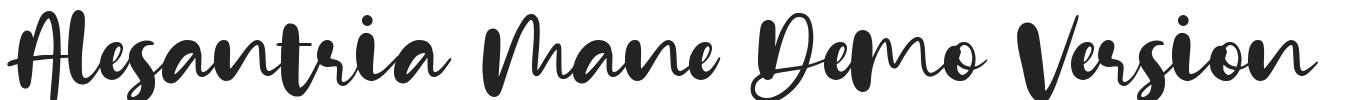 Alesantria Mane Demo Version.otf字体下载