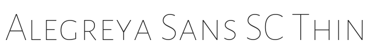 Alegreya Sans SC Thin.ttf字体下载