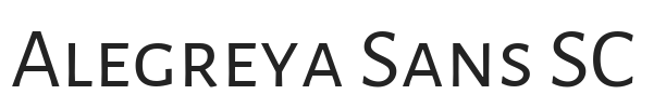 Alegreya Sans SC.ttf字体下载