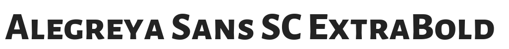 Alegreya Sans SC ExtraBold.ttf字体下载