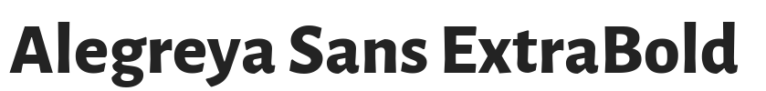 Alegreya Sans ExtraBold.ttf字体下载
