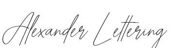 Alexander Lettering.ttf字体下载