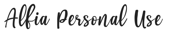 Alfia Personal Use.ttf字体下载