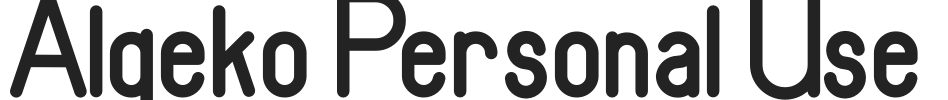 Algeko Personal Use.otf字体下载