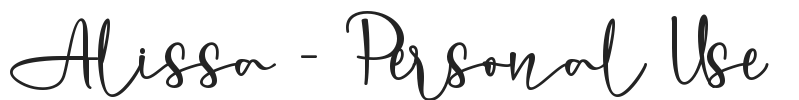 Alissa - Personal Use.ttf字体下载