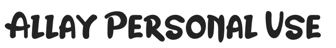 Allay Personal Use.otf字体下载