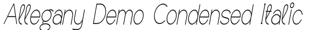 Allegany Demo Condensed Italic.ttf字体下载