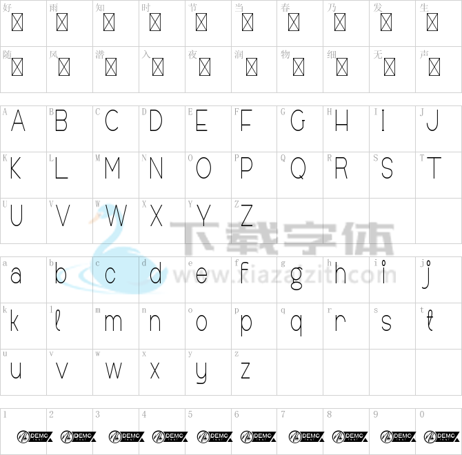 Allegany Demo Condensed.ttf字体下载