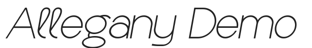 Allegany Demo.ttf字体下载
