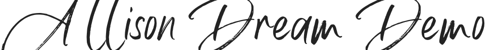 Allison Dream Demo.ttf字体下载