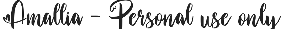 Amallia - Personal use only.ttf字体下载