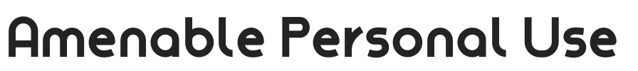 Amenable Personal Use.otf字体下载