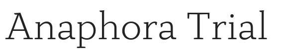 Anaphora Trial.ttf字体下载