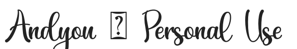 Andyou - Personal Use.otf字体下载