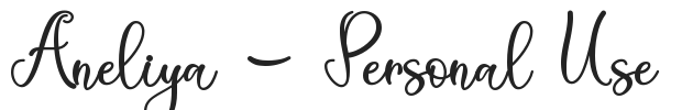 Aneliya - Personal Use.ttf字体下载