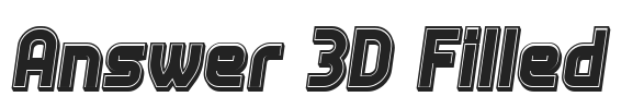 Answer 3D Filled.ttf字体下载