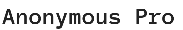 Anonymous Pro.ttf字体下载