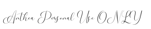 Anthea Personal Use ONLY.otf字体下载