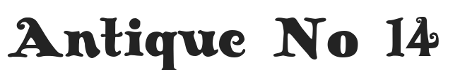 Antique No 14.ttf字体下载