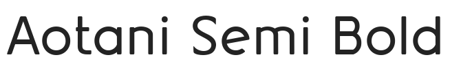 Aotani Semi Bold.ttf字体下载