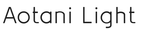Aotani Light .ttf字体下载