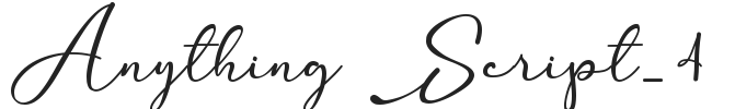 Anything Script_4.ttf字体下载