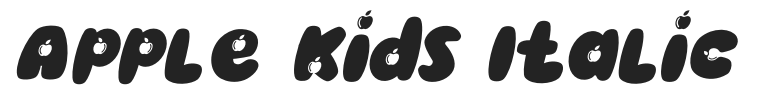 Apple Kids Italic.otf字体下载