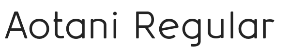 Aotani Regular.otf字体下载