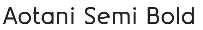 Aotani Semi Bold.otf字体下载