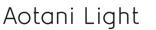 Aotani Light .otf字体下载