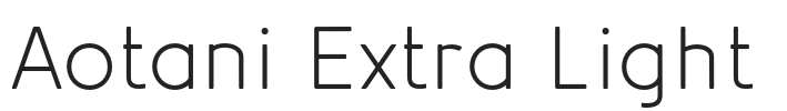 Aotani Extra Light.otf字体下载