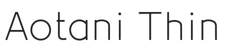 Aotani Thin .otf字体下载