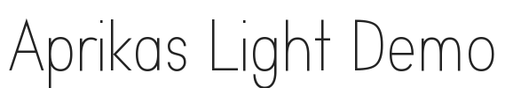 Aprikas Light Demo.otf字体下载