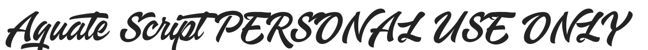 Aquate Script PERSONAL USE ONLY.ttf字体下载