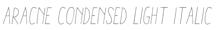 Aracne Condensed Light Italic.otf字体下载