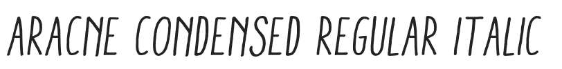 Aracne Condensed Regular Italic.otf字体下载