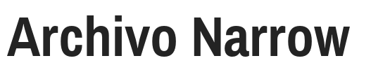 Archivo Narrow.otf字体下载