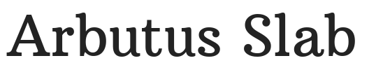 Arbutus Slab.ttf字体下载